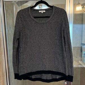 Madewell Black and Gray Crew Neck Sweater
